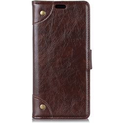 Mobigear Ranch Housse Motorola One Power Etui Porte-Monnaie - Marron