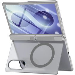 Mobigear Kickstand Samsung Galaxy Z Fold 8 MagSafe Plastique rigide Coque arrière Antichoc avec béquille - Gris