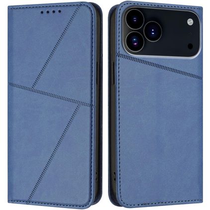 Mobigear Frosted Flip Housse iPhone 17 Pro Etui Porte-Monnaie - Bleu