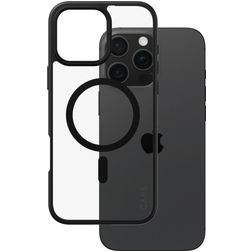 CARE by PanzerGlass Flagship Coque iPhone 16 Pro Max MagSafe Coque arrière Rigide - Transparent / Noir