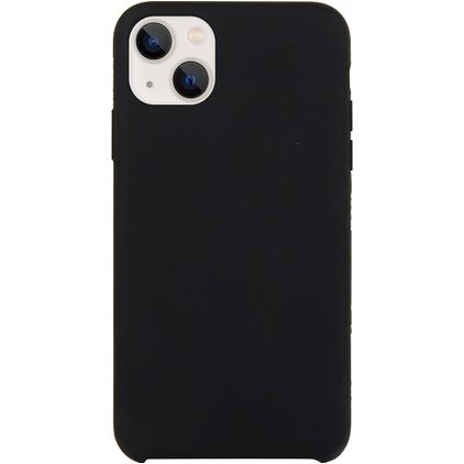 Mobigear Rubber Touch Coque iPhone 15 Coque arrière en Silicone - Noir