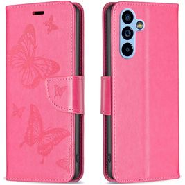 Mobigear Butterfly Housse Samsung Galaxy A54 Etui Porte-Monnaie - Magenta