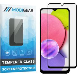 Mobigear Premium Samsung Galaxy A03s Verre trempé Protection d'écran - Compatible coque - Noir