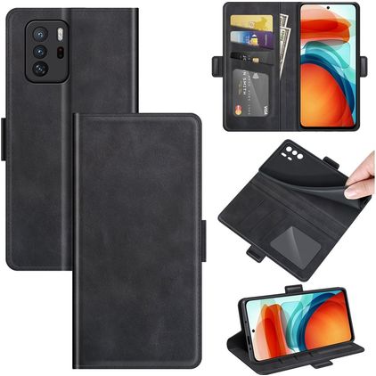 Mobigear Slim Magnet Housse POCO X3 GT Etui Porte-Monnaie - Noir