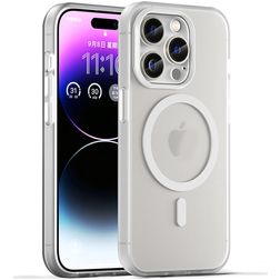 Mobigear Shockproof Coque iPhone 16 Pro Max MagSafe Coque arrière en TPU Souple - Blanc
