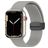 Mobigear Sport Mag Bracelet Silicone Apple Watch Fermeture magnétique - 49/46/45/44 mm - Gris