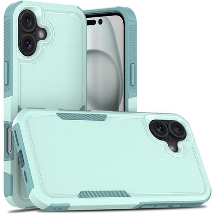 Mobigear Heavy Armor Coque iPhone 16 Plus Coque arrière Rigide Anti-Chocs - Vert
