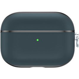 Valenta Snap Coque Apple AirPods Pro 1 Coque en Cuir Véritable - Bleu