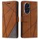 Mobigear Rhombus Housse HONOR 200 Etui Porte-Monnaie - Marron