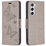 Mobigear Butterfly Housse Samsung Galaxy S24 Etui Porte-Monnaie - Gris
