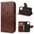 Mobigear Flowers iPhone 12 Mini Étui Portefeuille - Marron