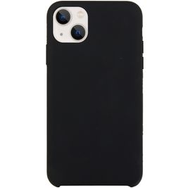 Mobigear Rubber Touch Coque iPhone 15 Coque arrière en Silicone - Noir