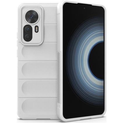 Mobigear Bumpy Xiaomi 12T TPU souple Coque arrière - Blanc
