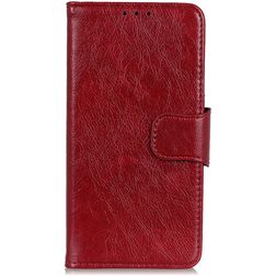 Mobigear Classy Housse HTC Desire 21 Pro Etui Porte-Monnaie - Rouge