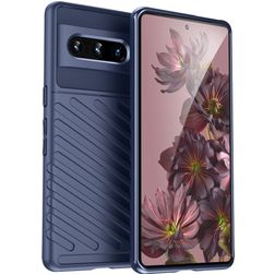 Mobigear Groove Coque Google Pixel 7 Pro Coque arrière en TPU Souple - Bleu