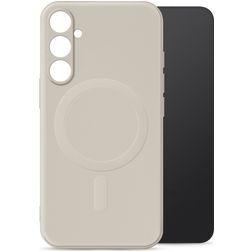 My Style Protective Flex Coque Samsung Galaxy A55 MagSafe Coque arrière en TPU Souple - Antique White