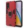 Mobigear Armor Ring OnePlus Nord 2 Plastique rigide Coque arrière Antichoc avec bague de maintien - Rouge