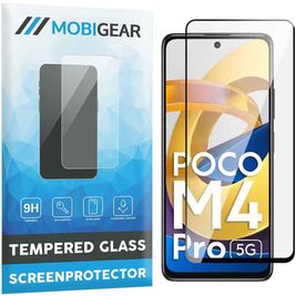 Mobigear Premium POCO M4 Pro 5G Verre trempé Protection d'écran - Compatible Coque - Noir