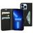 Mobiparts Classic Wallet Housse iPhone 13 Pro Etui Porte-Monnaie - Noir