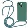 Mobigear Lanyard iPhone 15 Coque avec cordon en Silicone - Vert