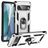 Mobigear Armor Ring Coque Google Pixel 7 Coque arrière Rigide Anti-Chocs avec Anneau-Support - Argent