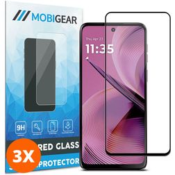 Mobigear Premium Motorola Moto G55 Verre trempé Protection d'écran - Compatible Coque (Lot de 3)
