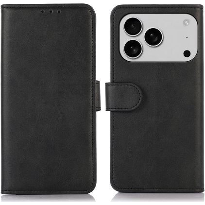 Mobigear Wallet Housse iPhone 17 Pro Max Etui Porte-Monnaie - Noir