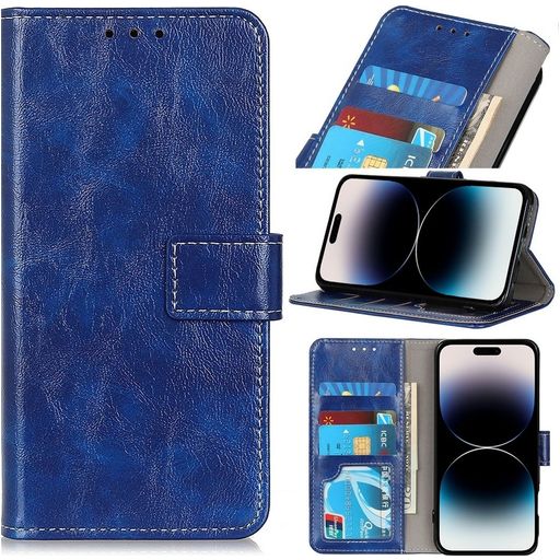 Mobigear Basic Housse iPhone 14 Pro Max Etui Porte-Monnaie - Bleu