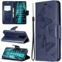 Mobigear Butterfly Housse Xiaomi Redmi Note 8 Pro Etui Porte-Monnaie - Bleu