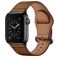 Mobigear Venezia Bracelet Cuir Apple Watch Fermeture boucle ardillon - 42/41/40/38 mm - Cognac