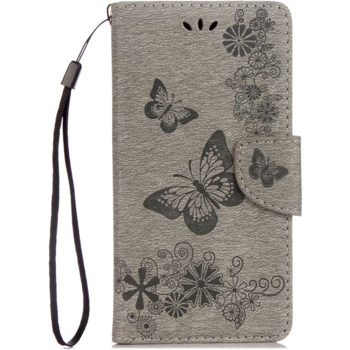 Mobigear Butterfly Housse Motorola Moto G5 Plus Etui Porte-Monnaie - Gris