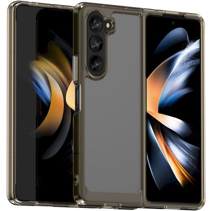 Mobigear Crystal Coque Samsung Galaxy Z Fold 5 Coque arrière Rigide - Gris