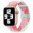 Mobigear Braided Bracelet Nylon Apple Watch Fermeture à pince - 49/46/45/44 mm - Blanc / Rose