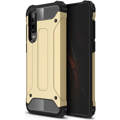 Mobigear Outdoor Huawei P30 Plastique rigide Coque arrière Antichoc - Or