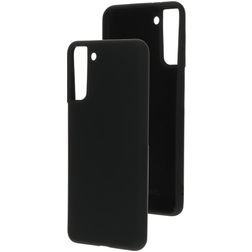 Mobiparts Coque Samsung Galaxy S21 Plus Coque arrière en Silicone - Noir