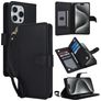 Mobigear Wallet Housse iPhone 15 Pro Etui Porte-Monnaie - Noir