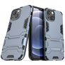 Mobigear Armor Stand Coque iPhone 13 Mini Coque arrière Rigide Anti-Chocs avec Support Amovible - Bleu