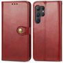 Mobigear Snap Button Housse Samsung Galaxy S25 Etui Porte-Monnaie - Rouge