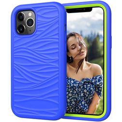 Mobigear Wave Coque iPhone 12 Pro Max Coque arrière Rigide Anti-Chocs - Bleu