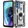 Mobigear Armor Ring Coque Motorola Moto G71 5G Coque arrière Rigide Anti-Chocs avec Anneau-Support - Argent