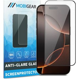 Mobigear Premium iPhone 16 Pro Max Verre trempé Protection d'écran Anti-Glare - Compatible Coque - Noir