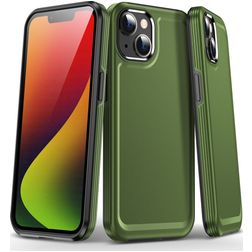 Mobigear Slim Armor Coque iPhone 15 Plus Coque arrière Rigide Anti-Chocs - Vert