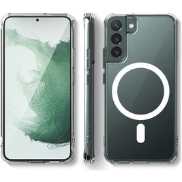 Mobigear Crystal Coque Transparente Samsung Galaxy S24 MagSafe Coque arrière Rigide Anti-Chocs - Transparent