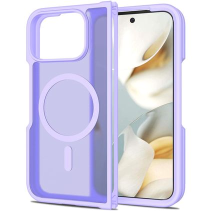 Mobigear Shockproof Google Pixel 10 Pro Fold MagSafe Plastique rigide Coque arrière - Violet