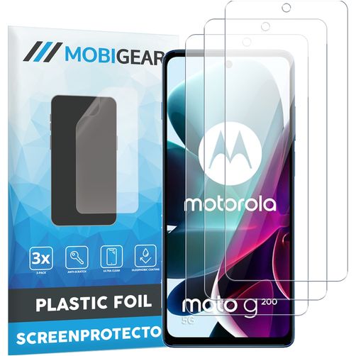 Mobigear Motorola Moto G200 5G Protection d'écran Film - Compatible coque (Lot de 3)