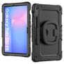 Mobilize Rotating Defender Coque Samsung Galaxy Tab S10 FE Coque arrière en Plastique rigide,Silicone + Bandoulière + Support Amovible - Noir