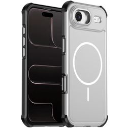 Mobigear Airbag Shockproof Coque iPhone Air MagSafe Coque arrière Rigide Anti-Chocs - Argent