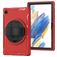 Mobigear SureGrip Coque Samsung Galaxy Tab A8 10.5 (2021) Coque arrière en Plastique rigide,Silicone + Support Amovible - Rouge