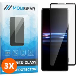 Mobigear Premium Sony Xperia Pro-I Verre trempé Protection d'écran - Compatible coque - Noir (Lot de 3)