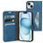 Mobiparts Classic Wallet iPhone 15 Étui Portefeuille - Steel Blue